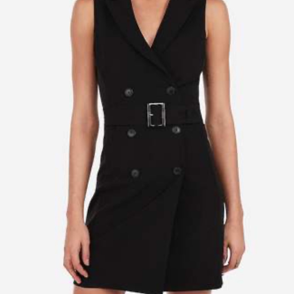 Express sleeveless tuxedo dress